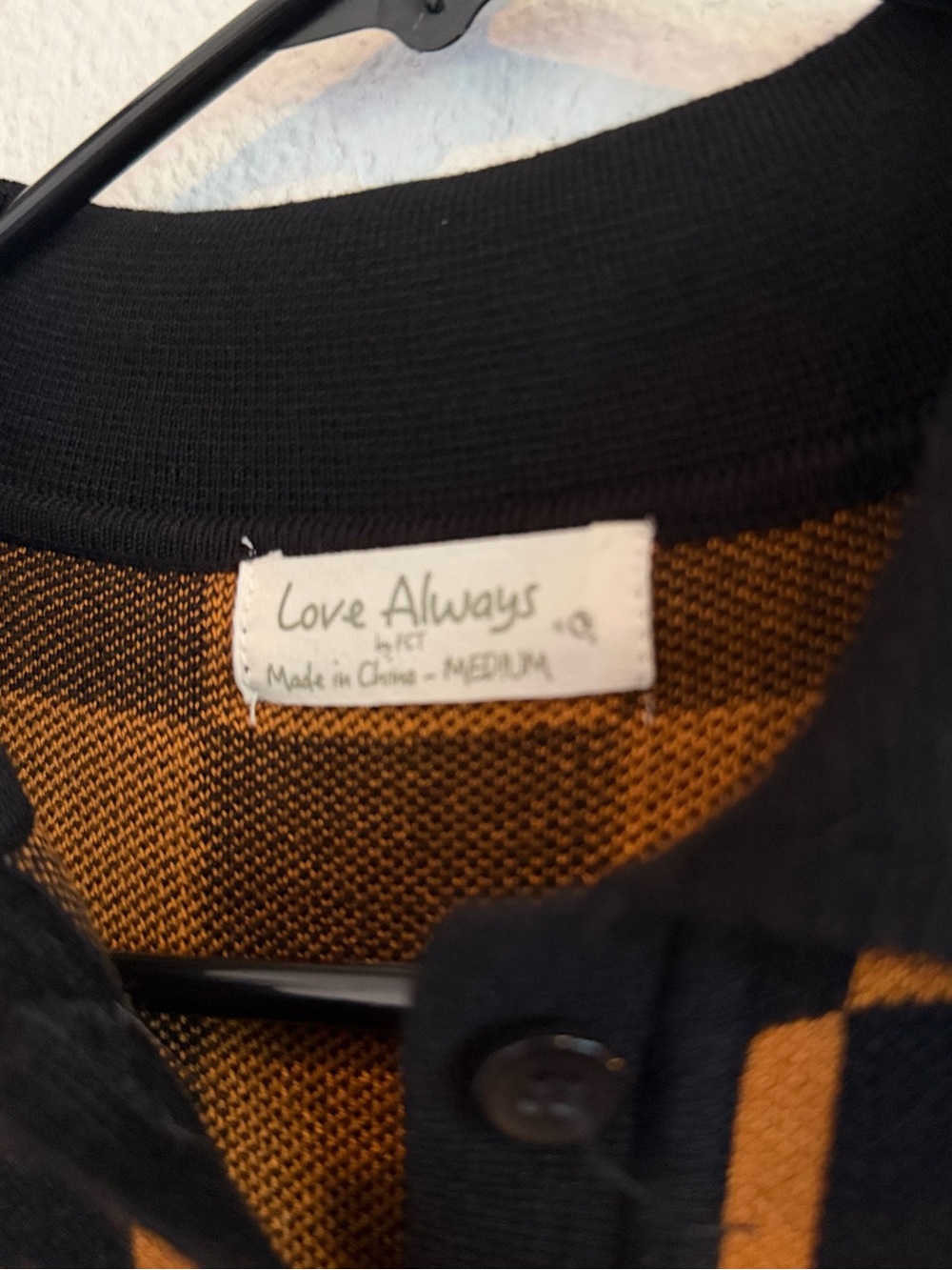 Love Always 🧡🖤 Black and Orange Checker Dress - Picture 5 of 10